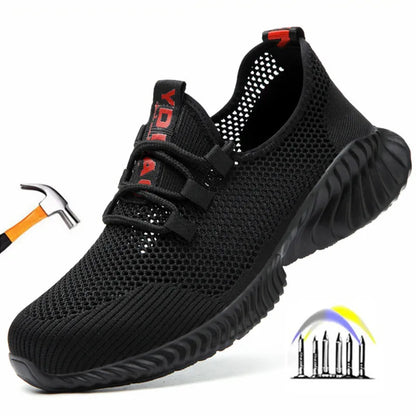 Lightweight Breathable Steel Toe Safety Sneakers for Men