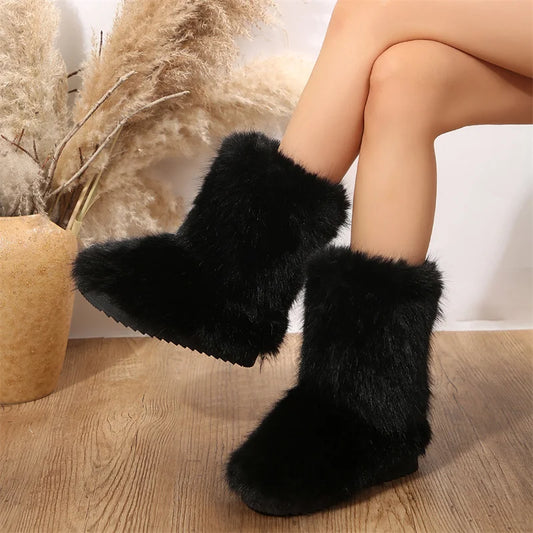 Women's Luxury Faux Fur Winter Boots - Various Colors