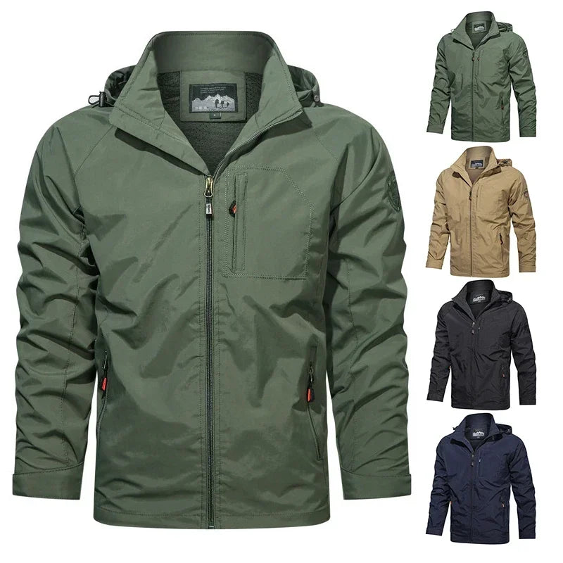 Men's Waterproof Tactical Raincoat Jacket-Various Colors