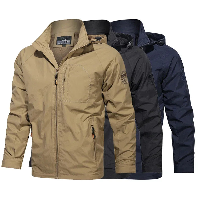 Men's Waterproof Tactical Raincoat Jacket-Various Colors