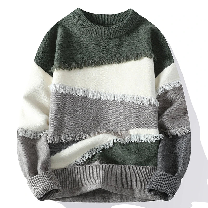 Unisex Thick Twisted Knit Sweater - Relaxed Fit