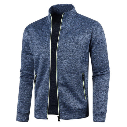 Men's Long Sleeve Zipper Knit Sweater Jacket - Various Colors