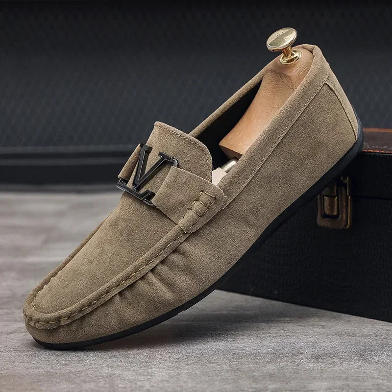 Men's Stylish Faux Leather Slip-On Shoes