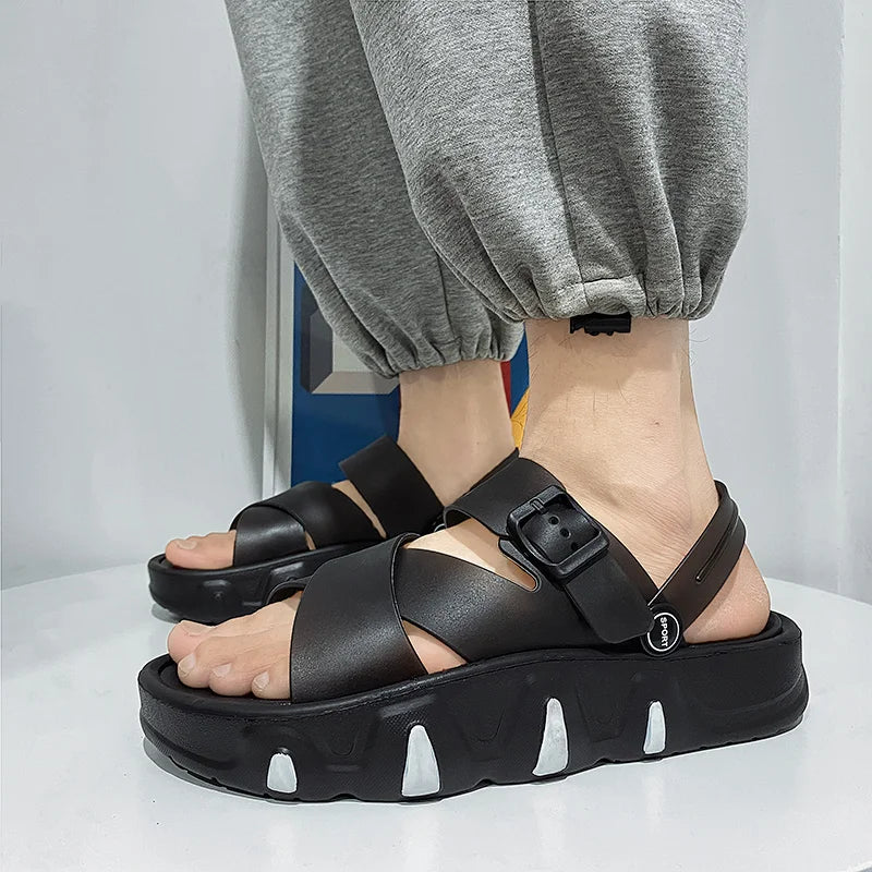 Unisex Casual Gladiator Sandals with Open Toe and Chunky Platform