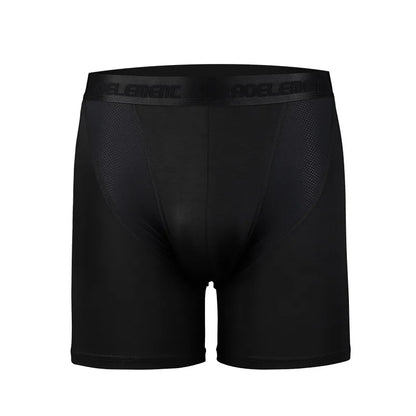 Men's Ice Silk Compression Shorts - Breathable Long Leg Pouch Design