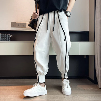 Men's Loose-Fit Joggers with Drawstring Waist - Various Colors