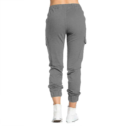 Women’s Wide Leg Cargo Sweatpants - Elastic Waist  - Various Colors