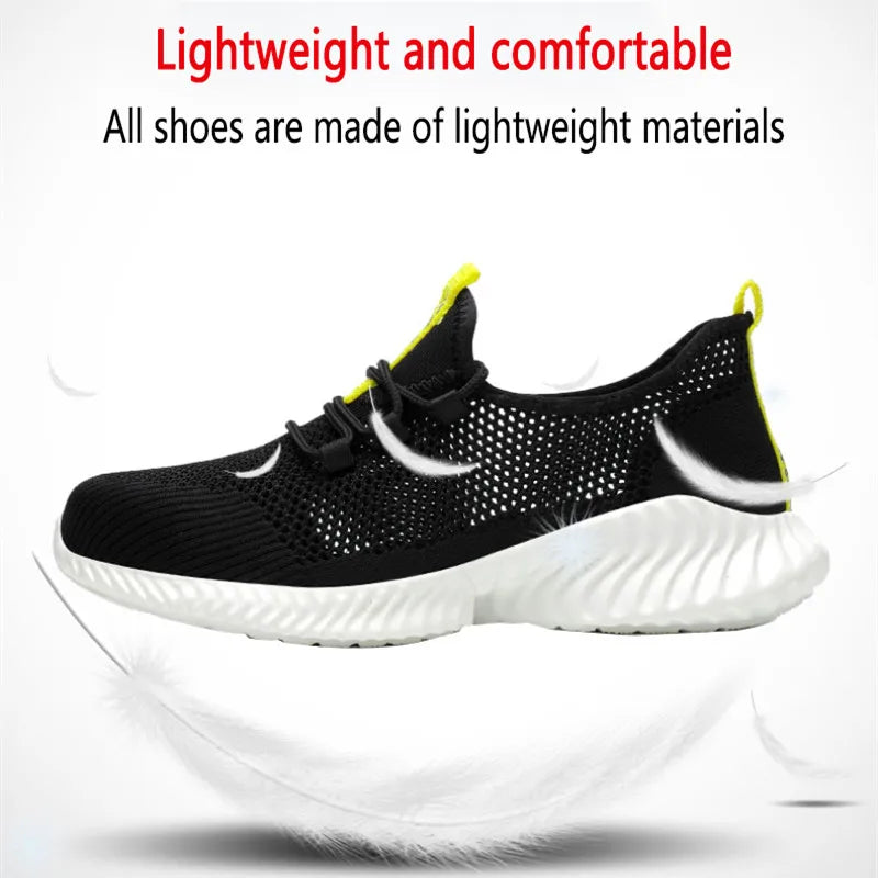 Lightweight Breathable Steel Toe Safety Sneakers for Men