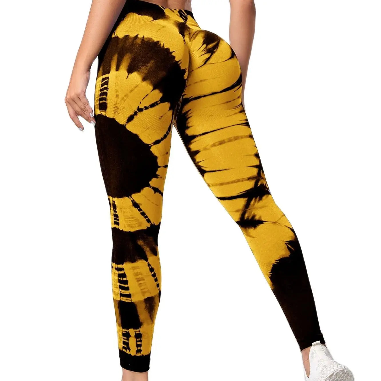 Women's High-Waist Tie-Dye Yoga Pants - Various Colors