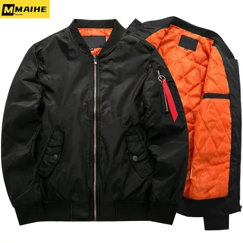 Men's Thickened Baseball Bomber Jacket - Various Colors