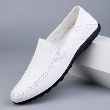 Men's Stylish Casual Faux Leather Shoes- Various Colors