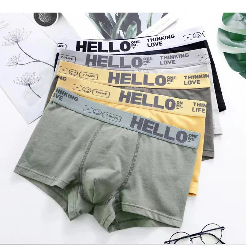 6-Piece Men's Cotton Underwear Set - Breathable Boxer Shorts - Various Colors