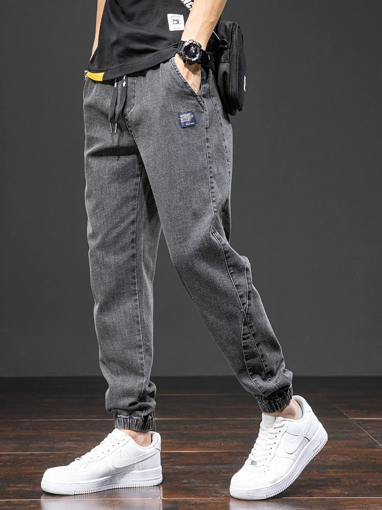 Men's Baggy Harem Denim Jogger Pants - Various Colors