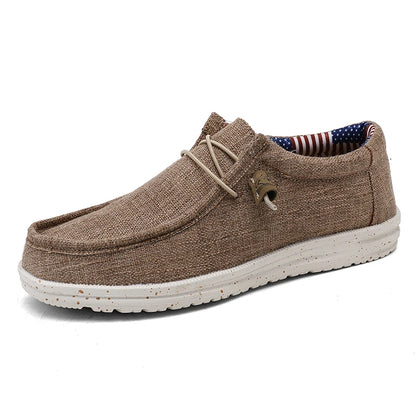 Men's Casual Canvas Slip-On Loafers - Breathable Flats