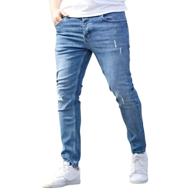 Men's Casual Stretch Skinny Straight Pencil Jeans