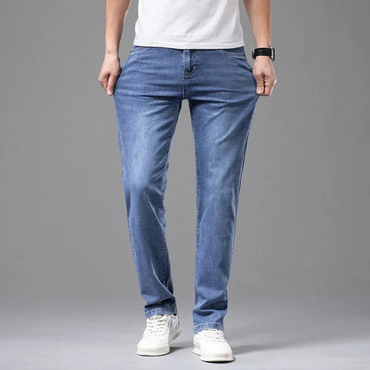 Slim Fit Men's Elastic Denim Jeans - Various Colors