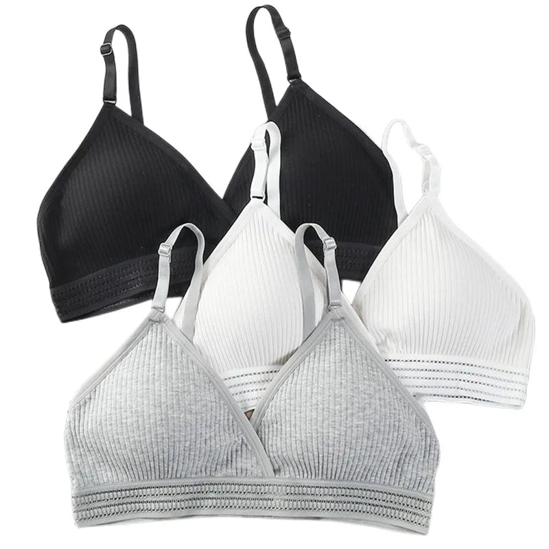 Non-Wire Push-Up Bras for Women with Thin Padded Cups