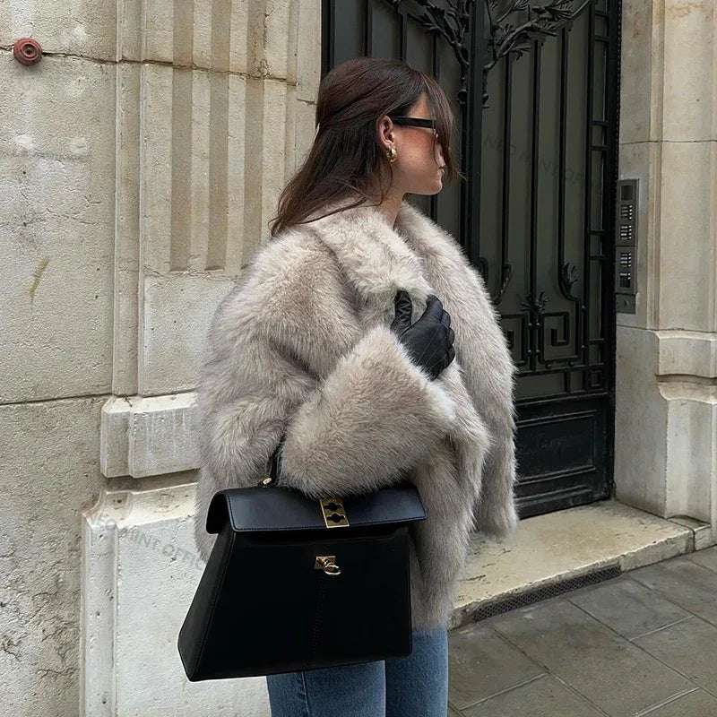 Women's Luxury Faux Fur Coat