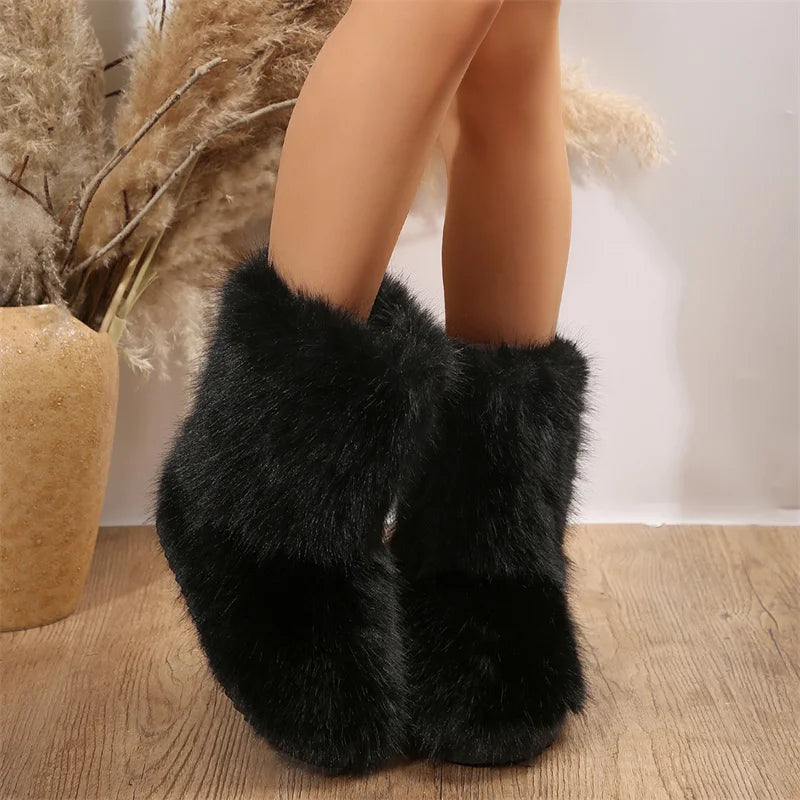 Women's Luxury Faux Fur Winter Boots - Various Colors