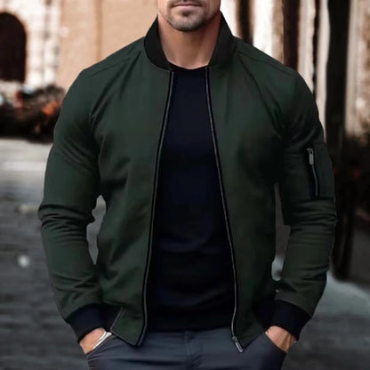 Men's Casual Fit Bomber Jacket - Various Colors