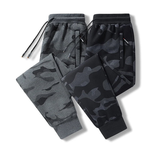 Men's Camouflage Slim Fit Joggers with Drawstring