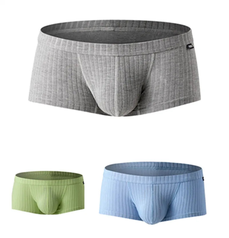 Men's Breathable Boxer Briefs with Enhanced Support - Various Colors