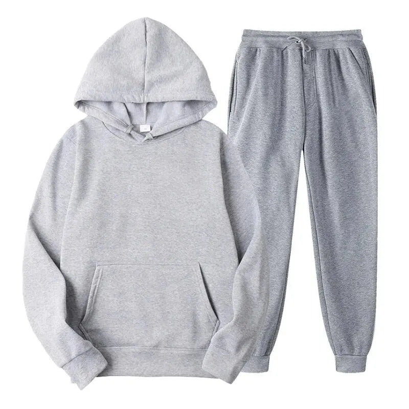 Men's Two-Piece Hoodie and Drawstring Jogger Set