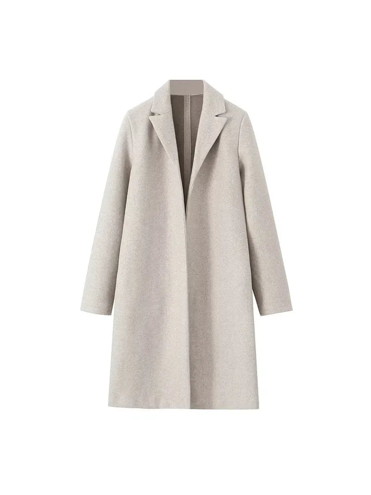 Women’s Long Open Stitch Trench Coat