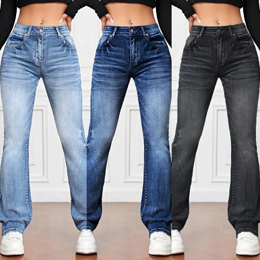 Women's Slim Fit Stretch Denim Jeans - Various Colors