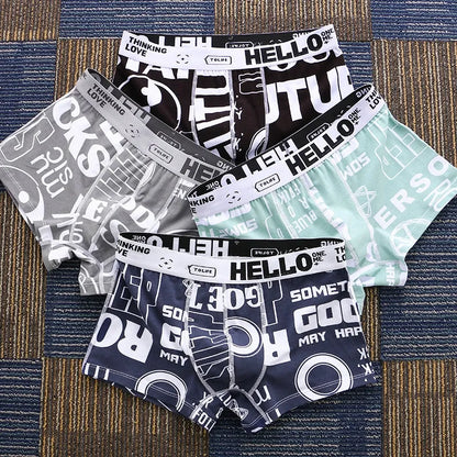 3-Pack Men's Cotton Underwear: Breathable and Comfortable Printed Boxers