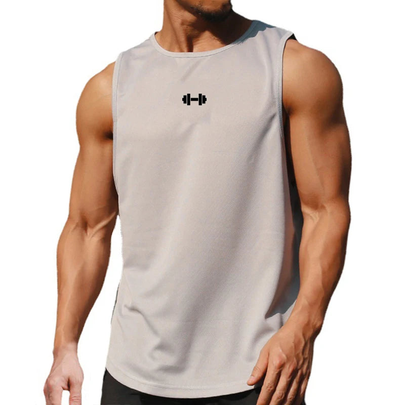 Men's Sleeveless Gym Tank Tops - Quick Dry Mesh, Loose Fit