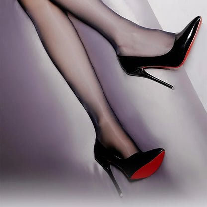 Elegant Pointed Toe High Heels for Women with Glossy Red Bottoms