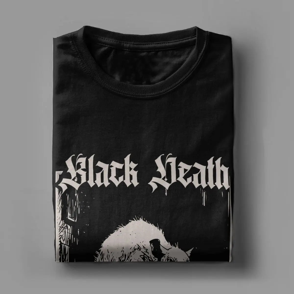 Gothic Grunge Black Death Medieval Rat Men's Cotton T-Shirt - Various Colors