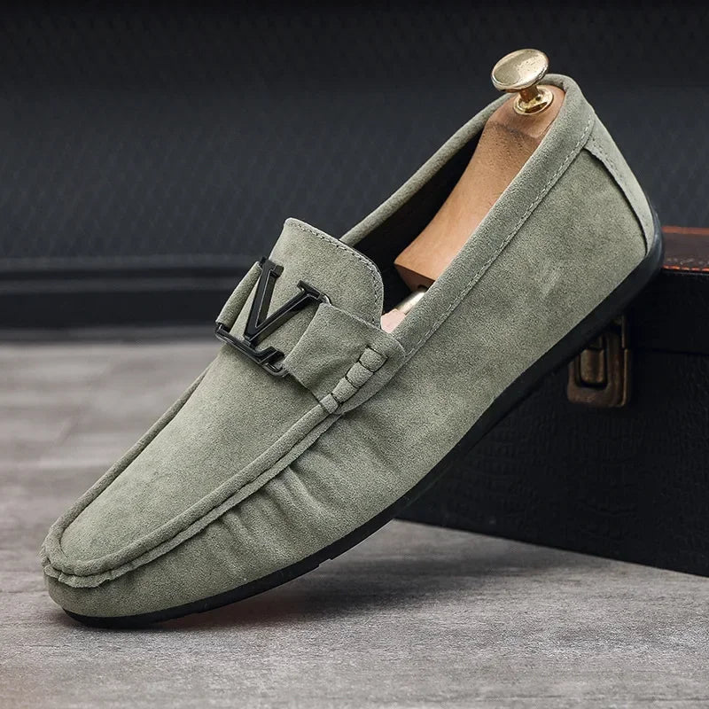 Men's Stylish Faux Leather Slip-On Shoes