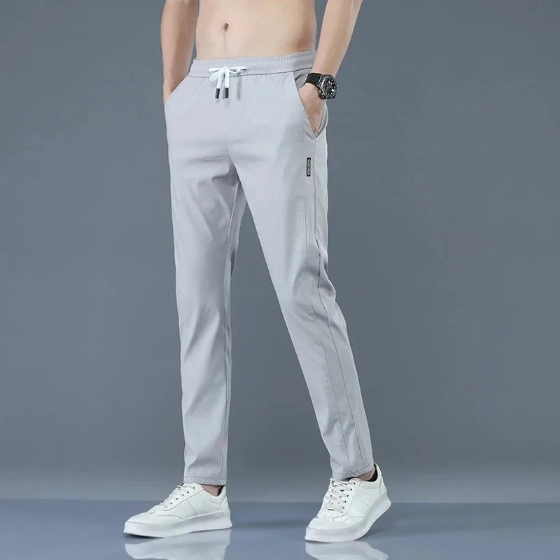 Men's Casual Outdoor Sweatpants - Elastic, Breathable Straight Leg Design