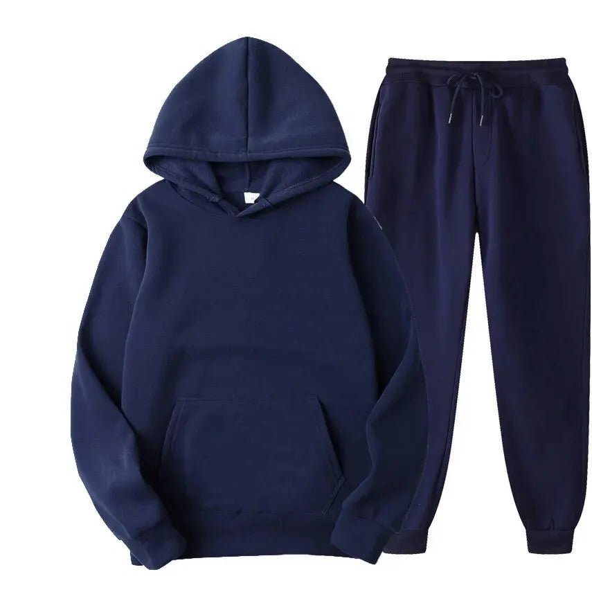 Men's Two-Piece Hoodie and Drawstring Jogger Set