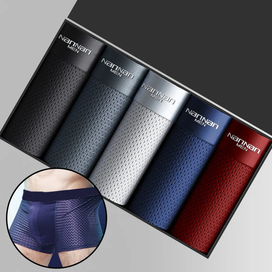 Men's Bamboo Hole Boxer Shorts: Breathable Underwear