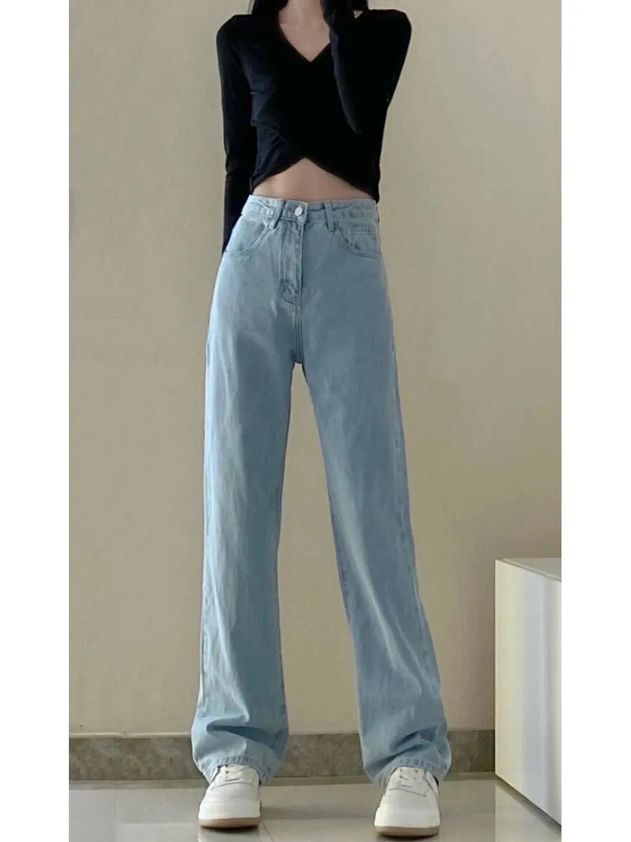 Loose Thin Wide Leg Pants for Women with High Waist