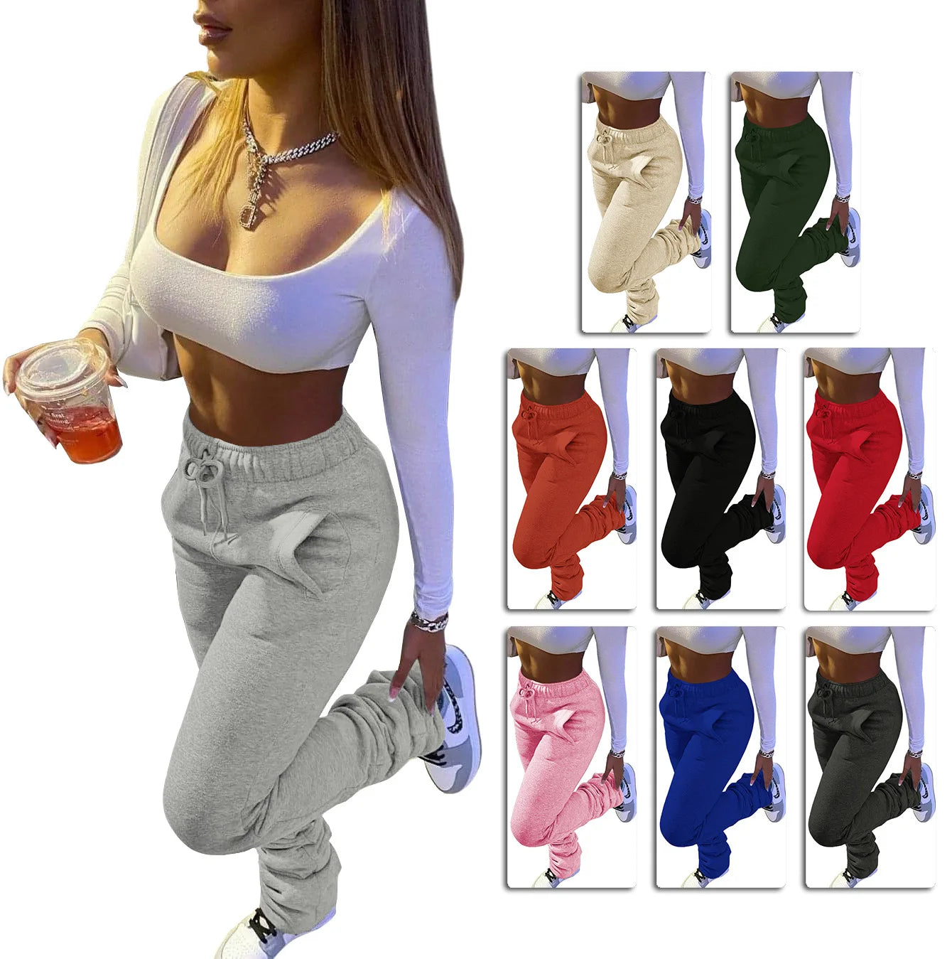 Women's Mid-Rise Thick Fleece Joggers