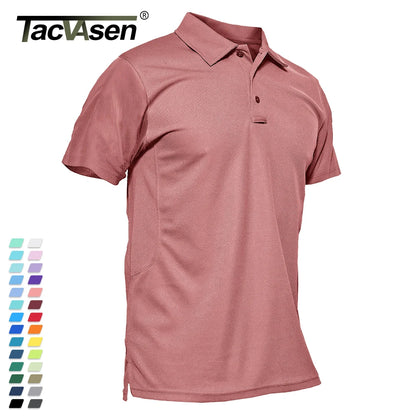 Vibrant Men's Short Sleeve Polo T-Shirt - Quick Dry Fashion Tee