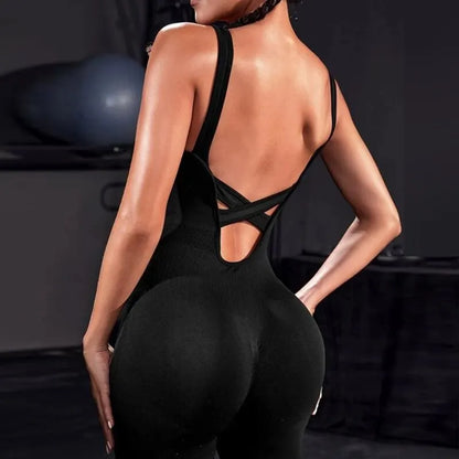 Womens Sleeveless Backless Low Neck High Waist Bodysuit