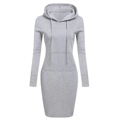 Chic Hooded Long Dress for Women - Various Colors