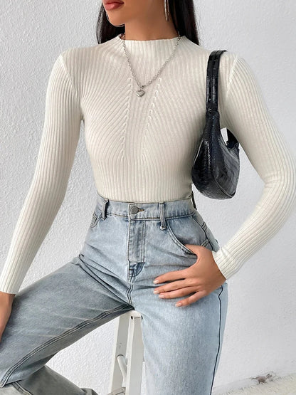 Women's Slim Fit Long Sleeve Turtleneck Sweater