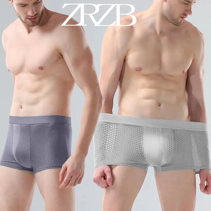 Men's Bamboo Hole Boxer Shorts: Breathable Underwear