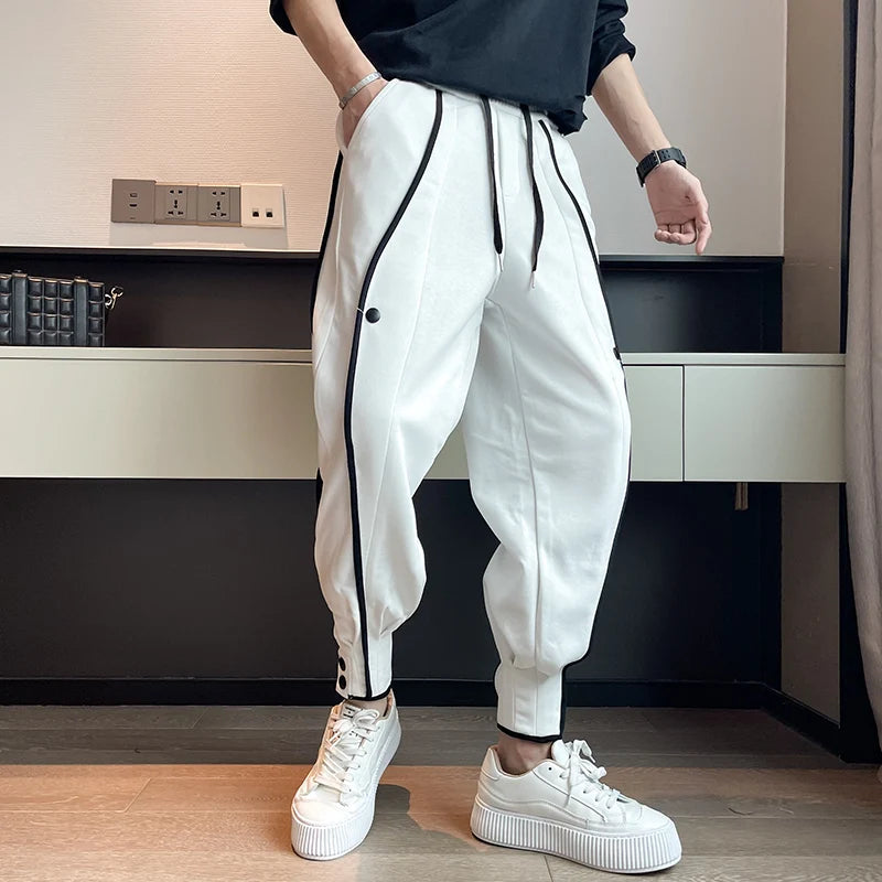 Men's Loose-Fit Joggers with Drawstring Waist - Various Colors