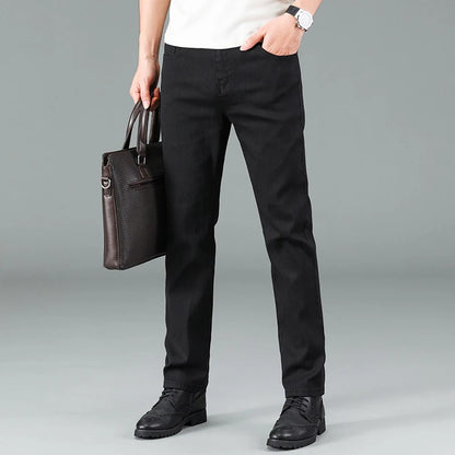 Korean Style Trendy Men's Straight-Fit Pants - Comfortable and Stretchy