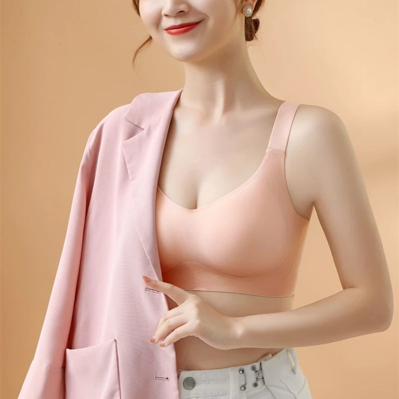 One-Piece Soft Support Push-Up Bra for Women with Adjustable Features