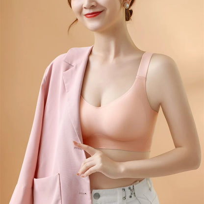 One-Piece Soft Support Push-Up Bra for Women with Adjustable Features