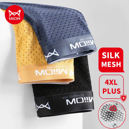 3-Pack Antibacterial Mesh Hipster Underwear for Men