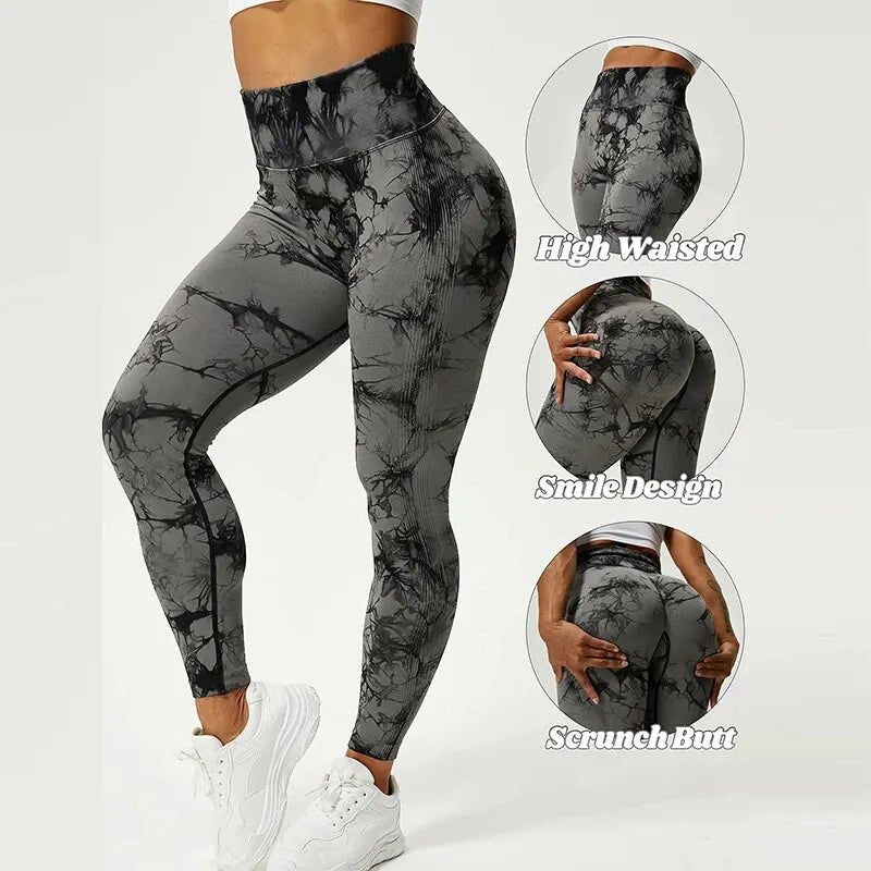 High-Waisted Women's Seamless Leggings - Scrunch Butt Lifting Elastic Yoga Pants